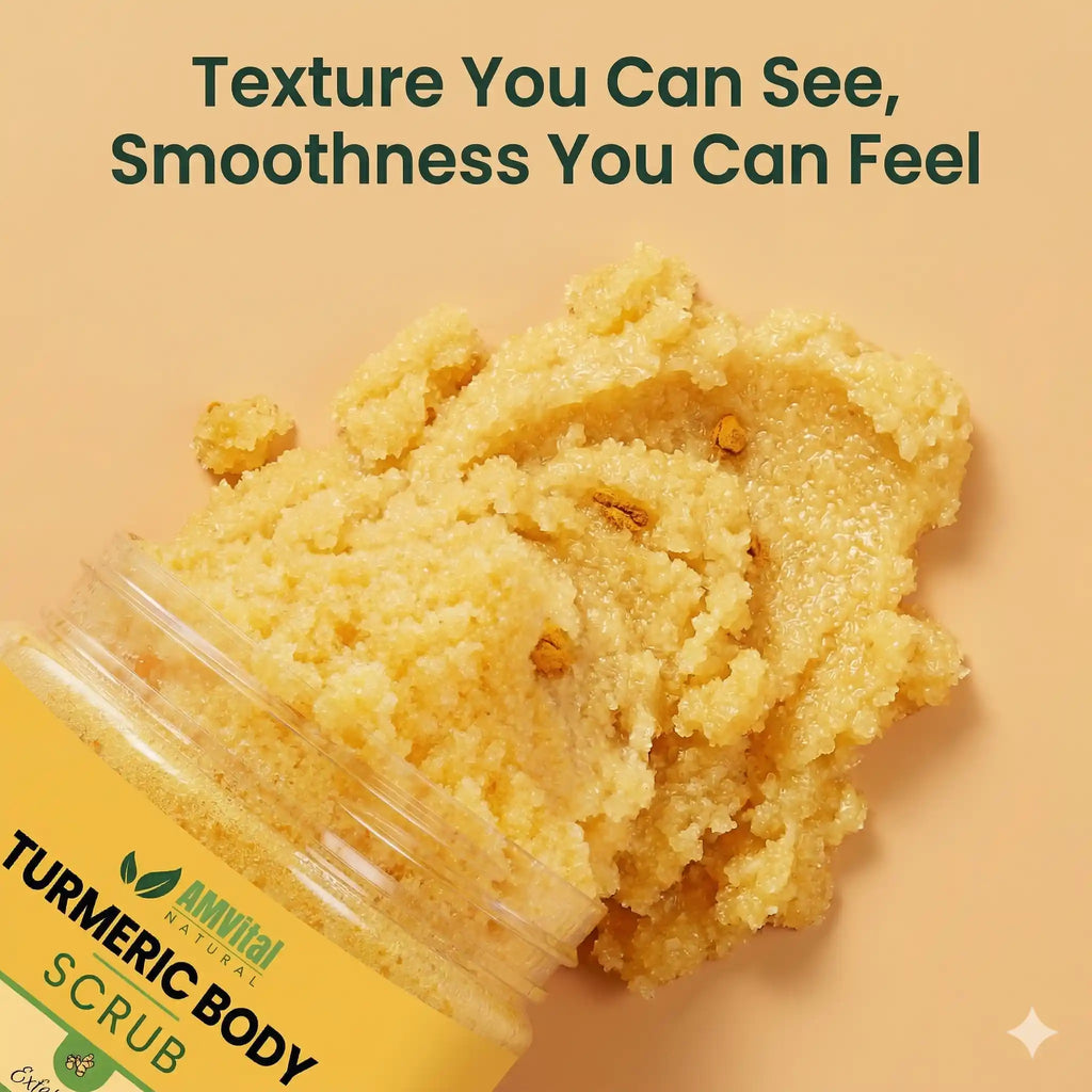 AMVital Turmeric Body Scrub – Exfoliating & Brightening Body Polish