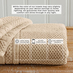 100% Cotton Checkered Jacquard Bath Towel Set