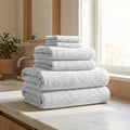 Georgiana Turkish Cotton Ribbed Bath Towel Set – 6 Piece