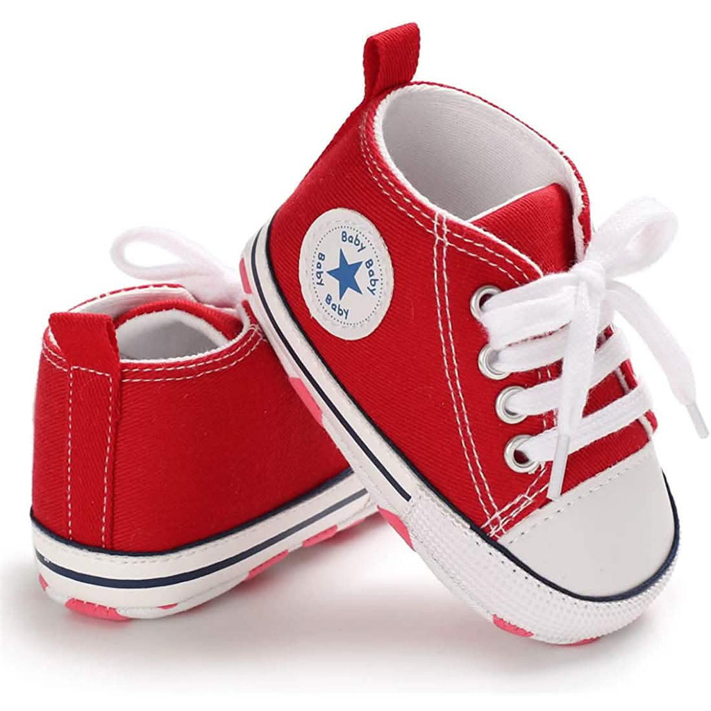 Baby Boys’ Denim High-Top Sneakers – 3–18 Months