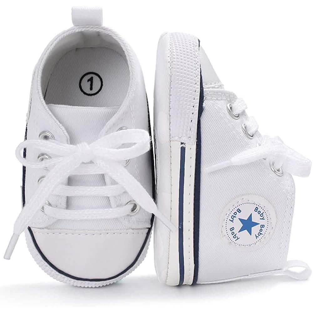 Baby Boys’ Denim High-Top Sneakers – 3–18 Months