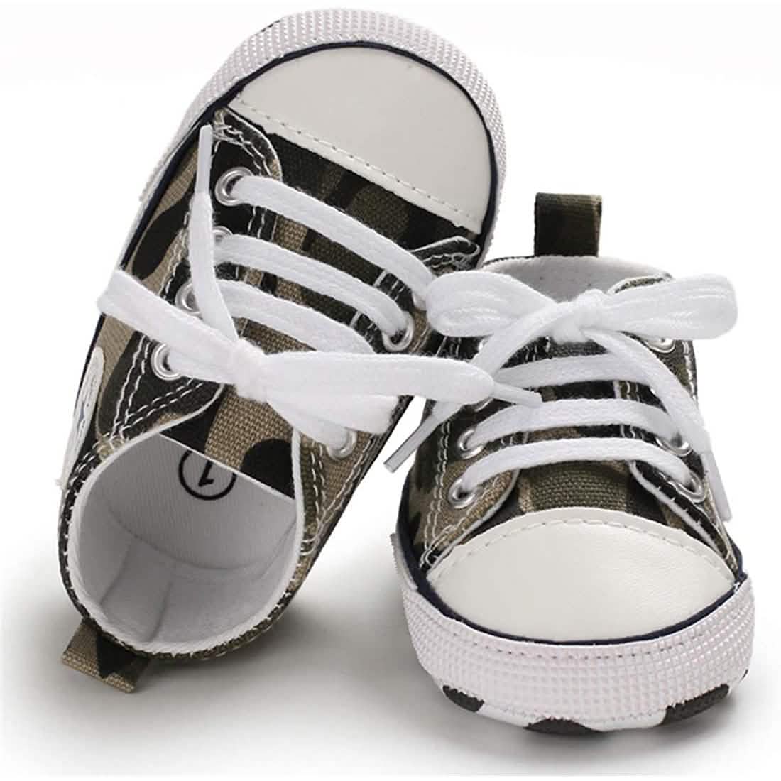 Baby Boys’ Denim High-Top Sneakers – 3–18 Months