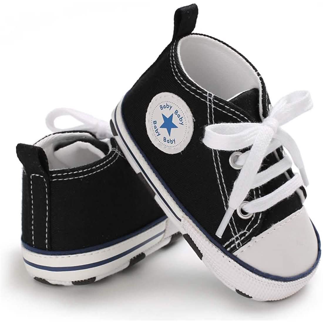 Baby Boys’ Denim High-Top Sneakers – 3–18 Months