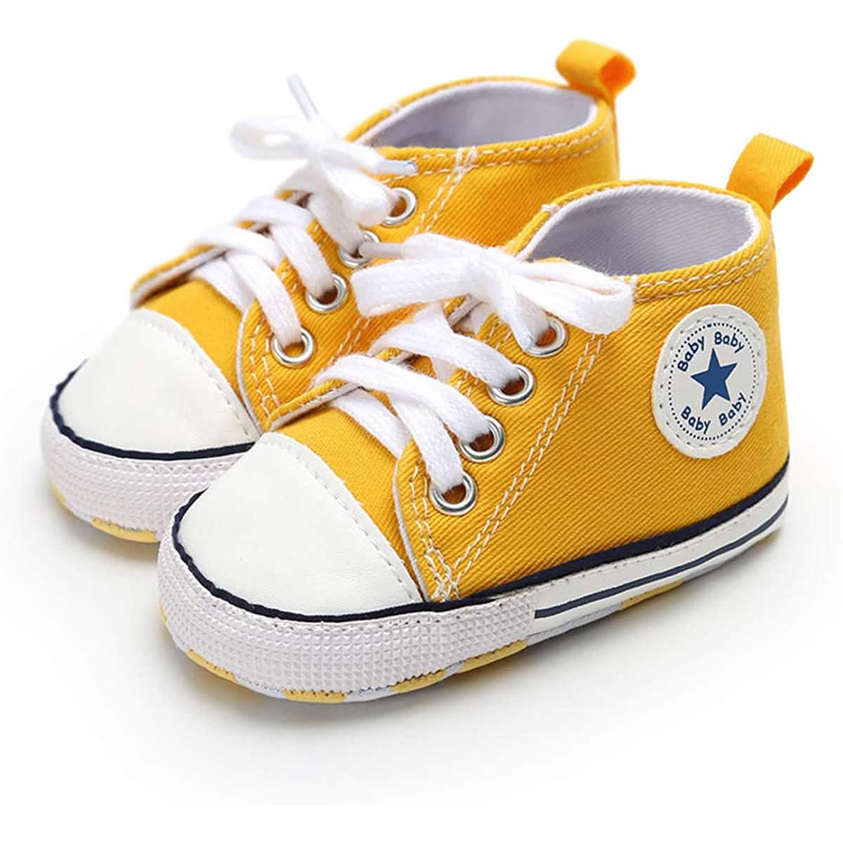 Baby Boys’ Denim High-Top Sneakers – 3–18 Months