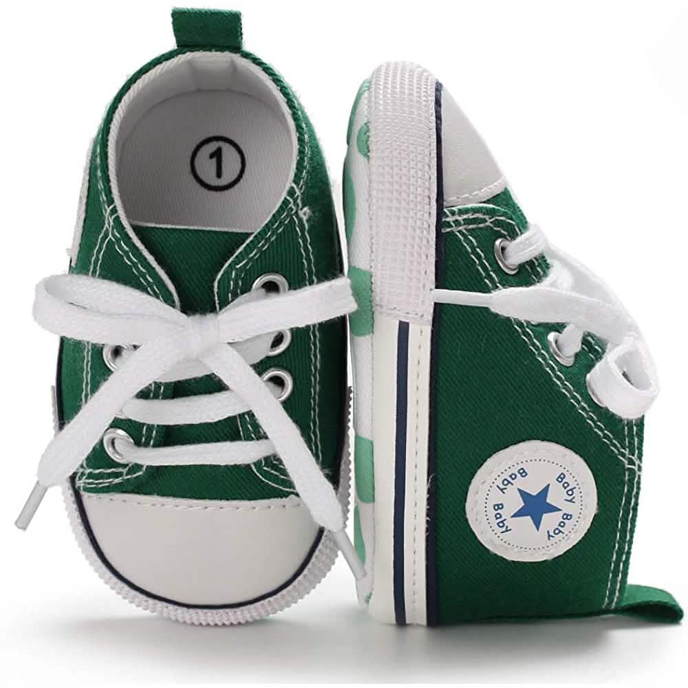 Baby Boys’ Denim High-Top Sneakers – 3–18 Months