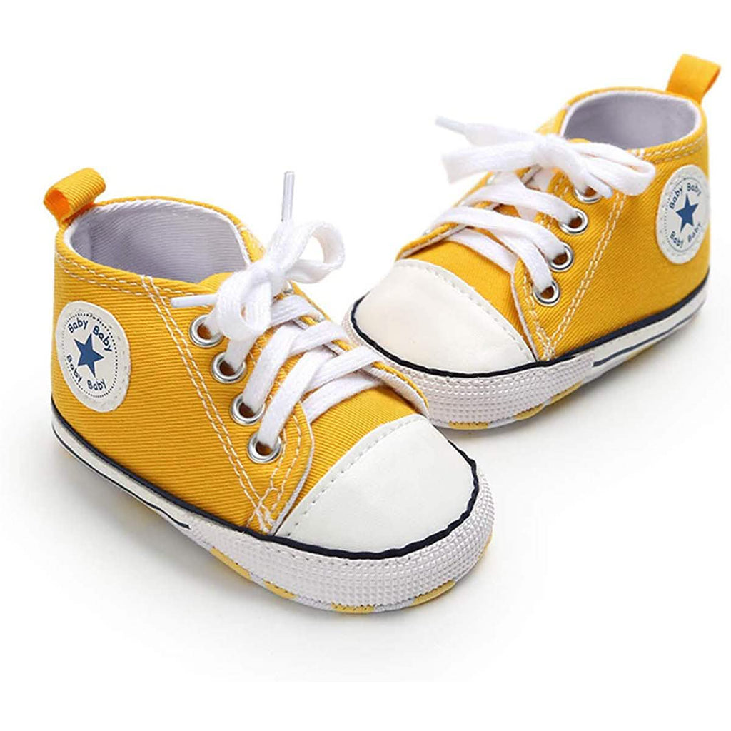 Baby Boys’ Denim High-Top Sneakers – 3–18 Months