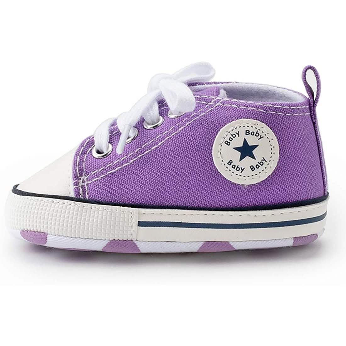 Baby Boys’ Denim High-Top Sneakers – 3–18 Months