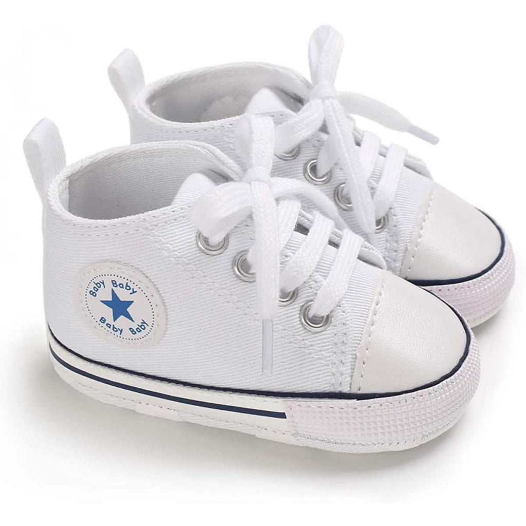 Baby Boys’ Denim High-Top Sneakers – 3–18 Months