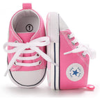 Baby Boys’ Denim High-Top Sneakers – 3–18 Months