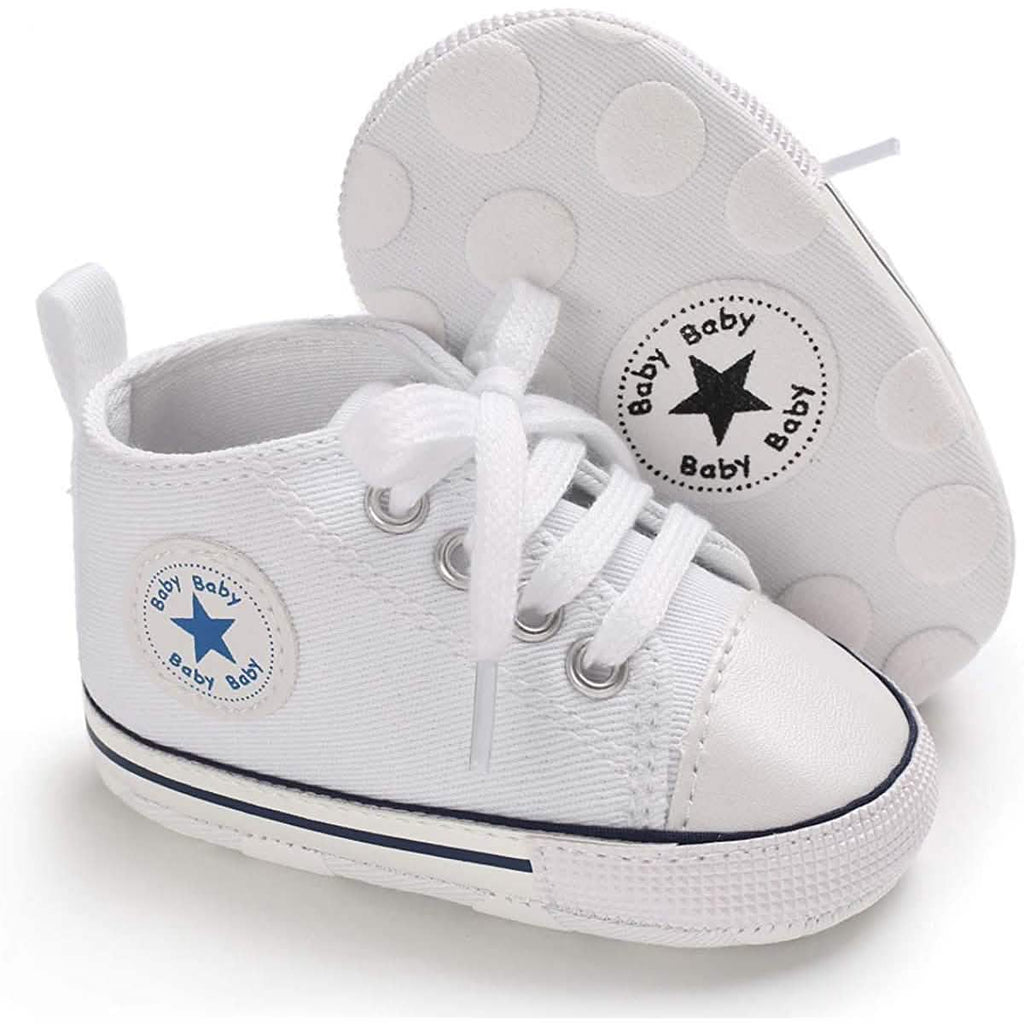 Baby Boys’ Denim High-Top Sneakers – 3–18 Months