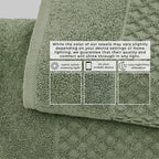 Cotton Diamond Waffle Weave Bath Towel Set - Grayson Collection