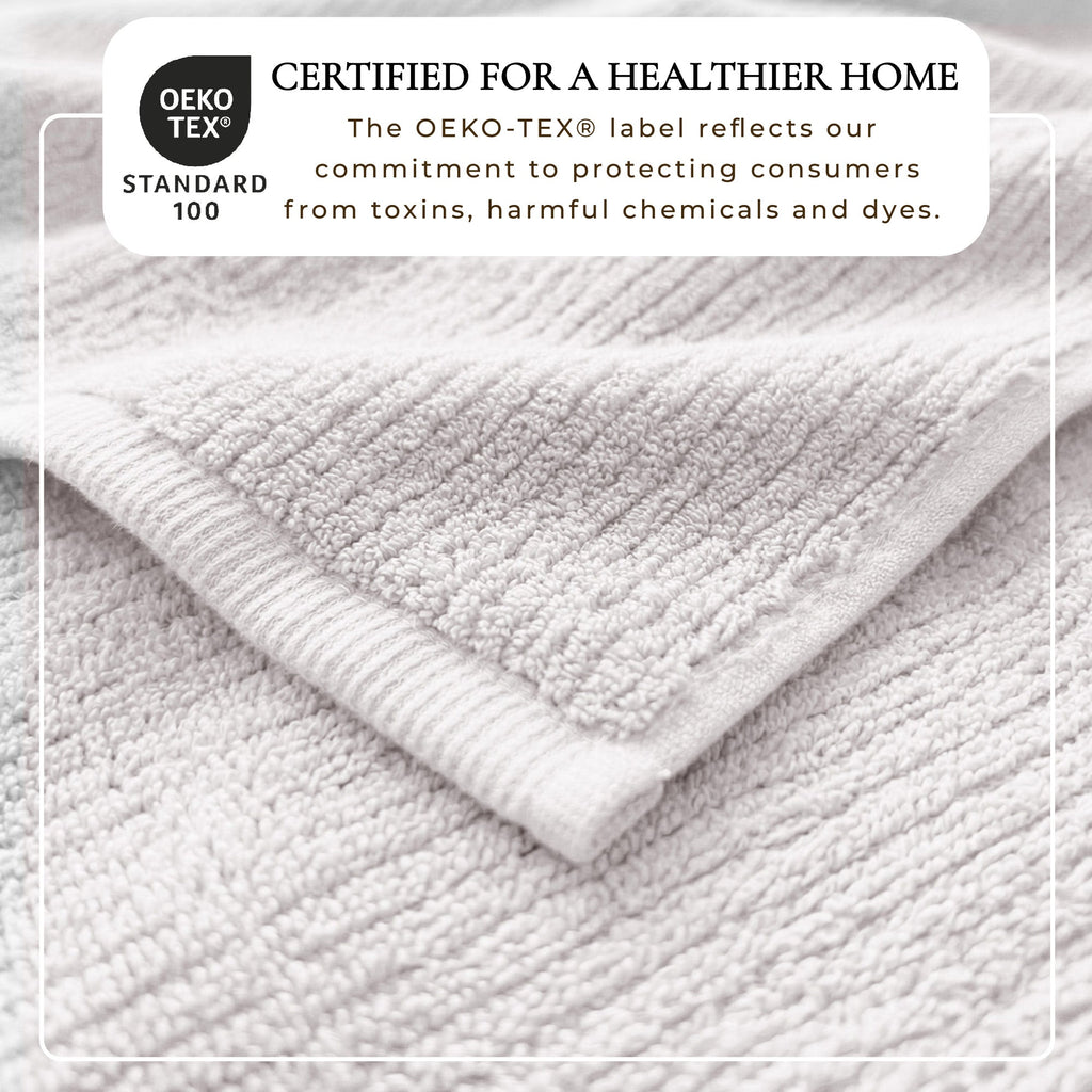 Georgiana Turkish Cotton Ribbed Bath Towel Set – 6 Piece